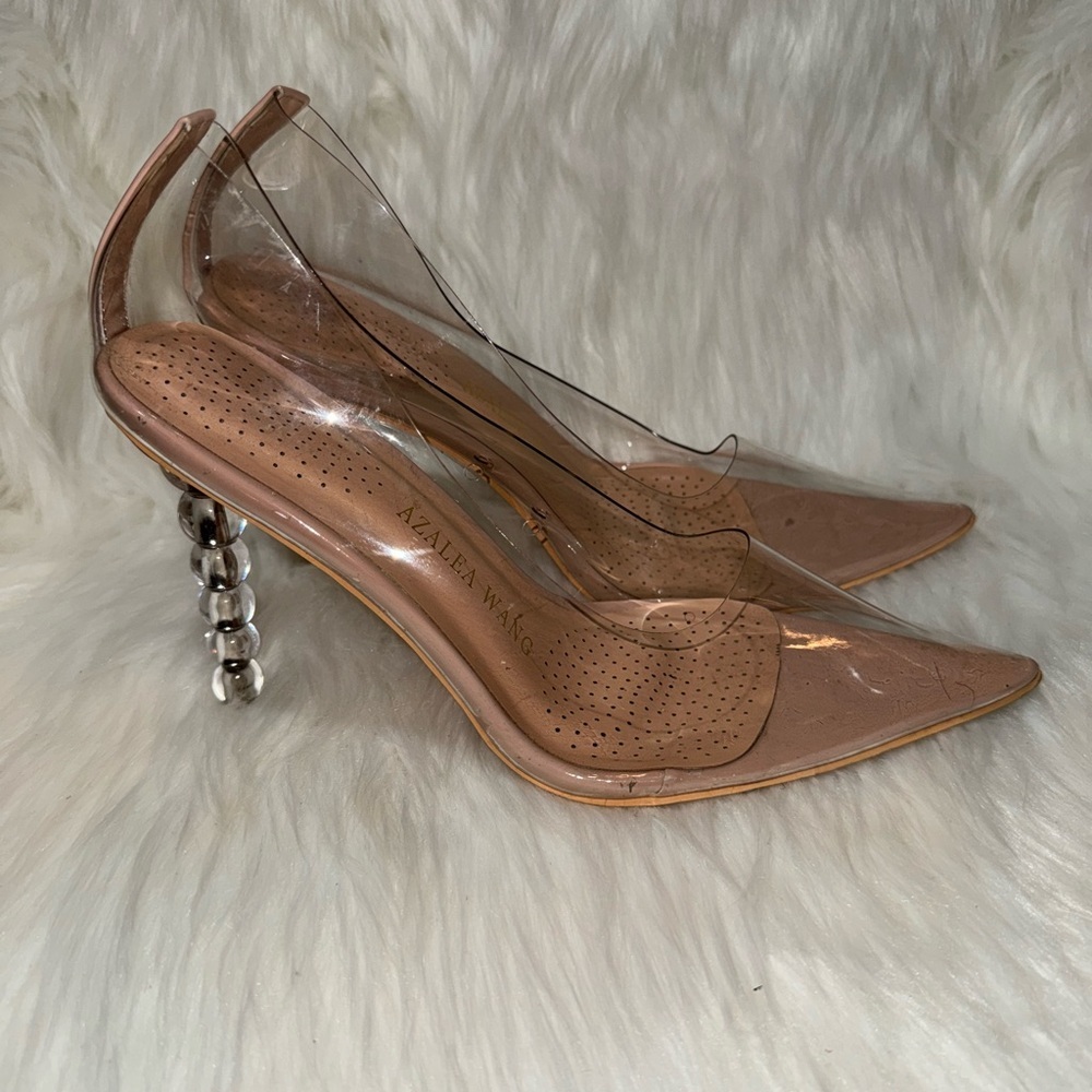 Azalea Wang Tan Pointed Toe Heels With Classic Pu… - image 4